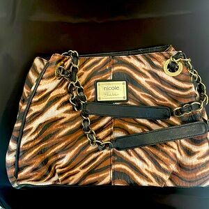 Nicole Miller animal print purse